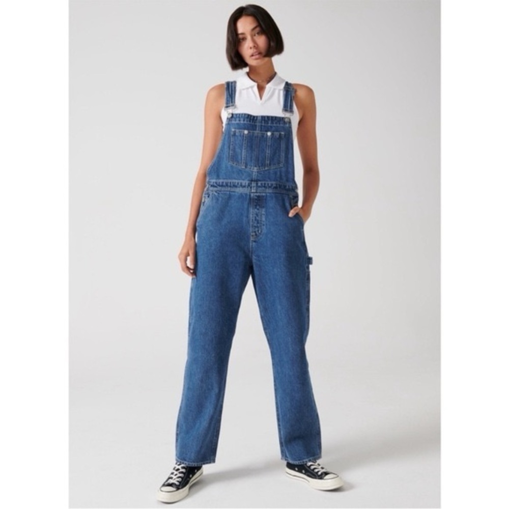 Aritzia Sunday Best Denim Cargo Overalls - XS